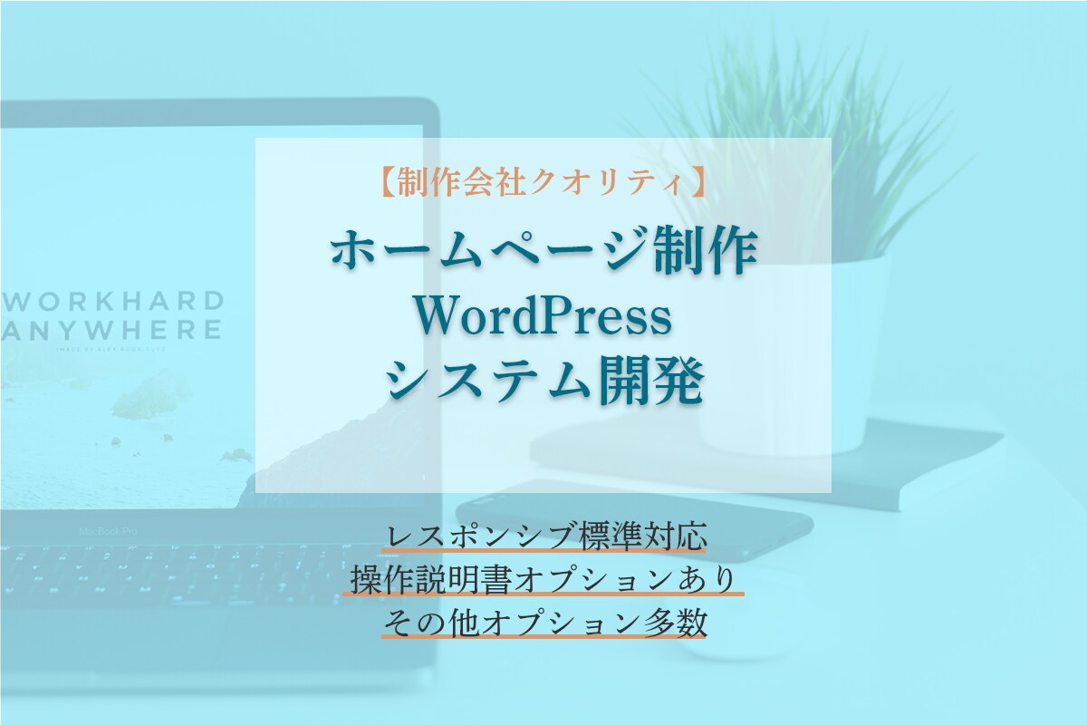 制作会社クオリティのホームページを制作します 制作会社出身の開発者によるホームページ制作サービスです。 イメージ1