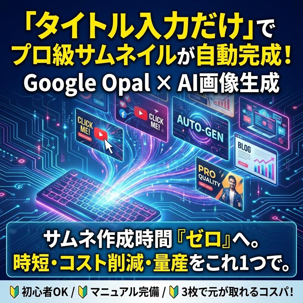 サムネイル自動生成ツール販売します サムネにお金と時間かけてない？ デザインスキル0でもプロ品質 イメージ1