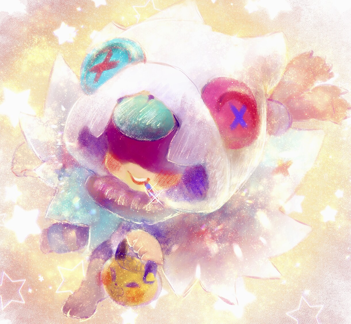 優しいふわふわした絵柄のアイコンを作成致します きらきらふわふわした可愛いアイコンを制作します！ イメージ10