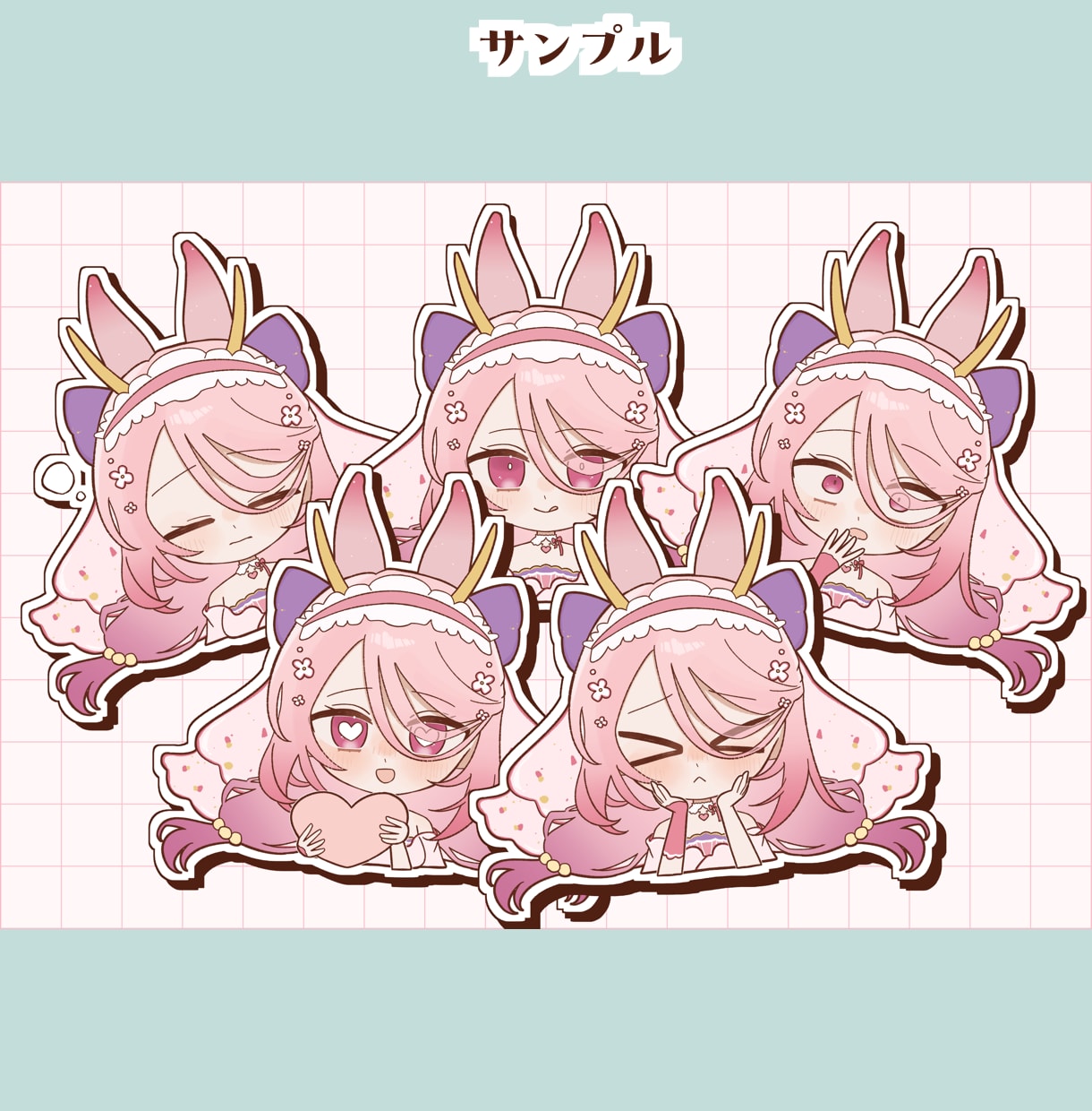 商用利用可！差分付きデフォルメイラスト描きます アイコン、配信、動画、グッズなどにどうぞ イメージ7