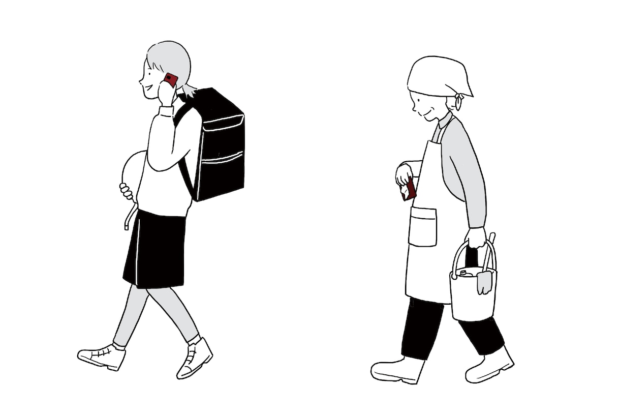 シンプルな人物イラスト描きます Webや紙面の挿絵にぴったり！シーンに応じて描ける イメージ5
