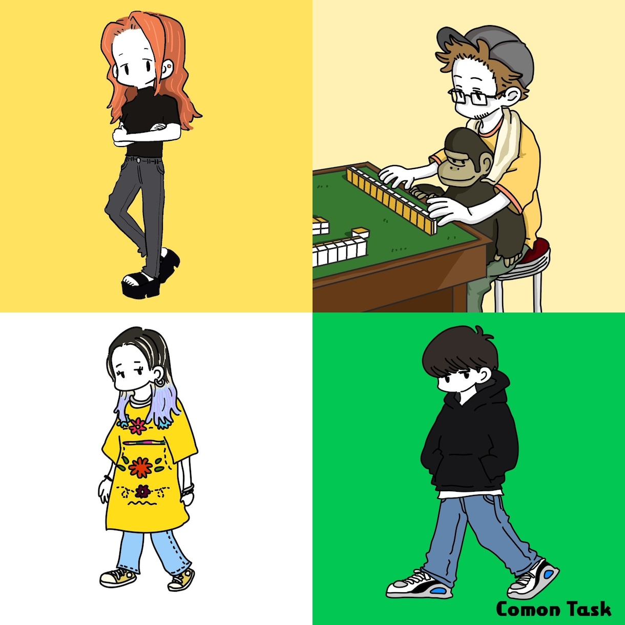ポップかっこかわいいイラスト制作します 人、動物〜人外まで幅広いポップイラスト対応可！ イメージ6