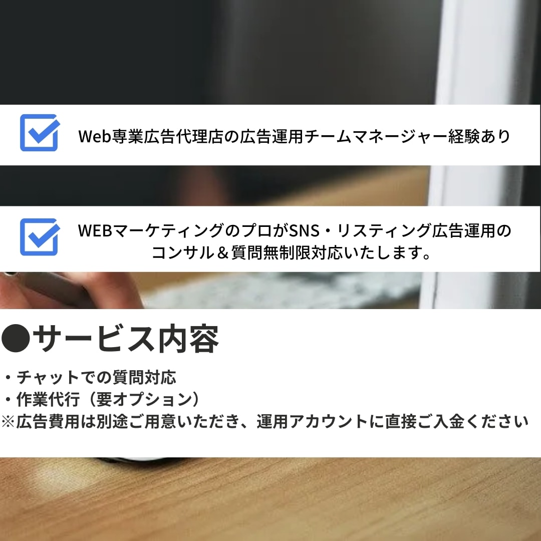 Web広告の疑問＆質問に何でもお答えします FB/インスタ/LINE/Twitter/Googleなど イメージ2
