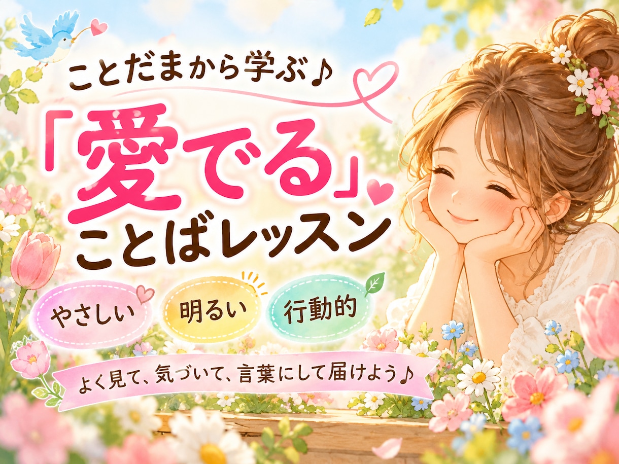 人の魅力を見つけ「愛でる」言葉を育てます 「優しい人だな」で終わらせない♪その人だけの魅力を言葉に…♡ イメージ1