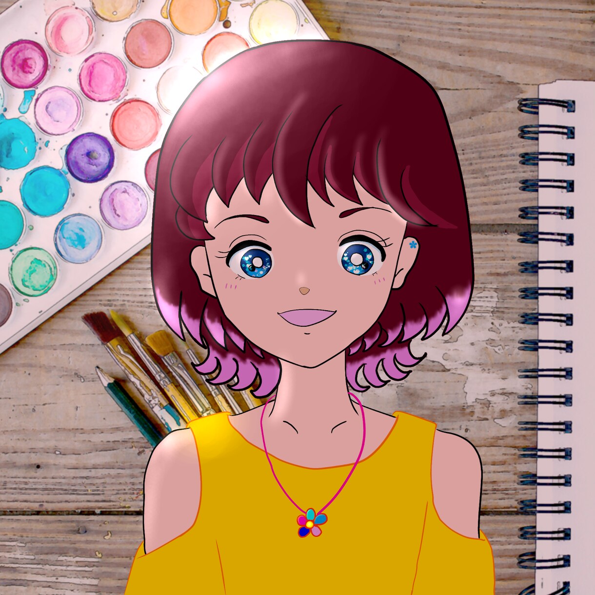 SNSなどの似顔絵アイコン描きます 名刺・アイコン・HPにもお使いいただけます イメージ3