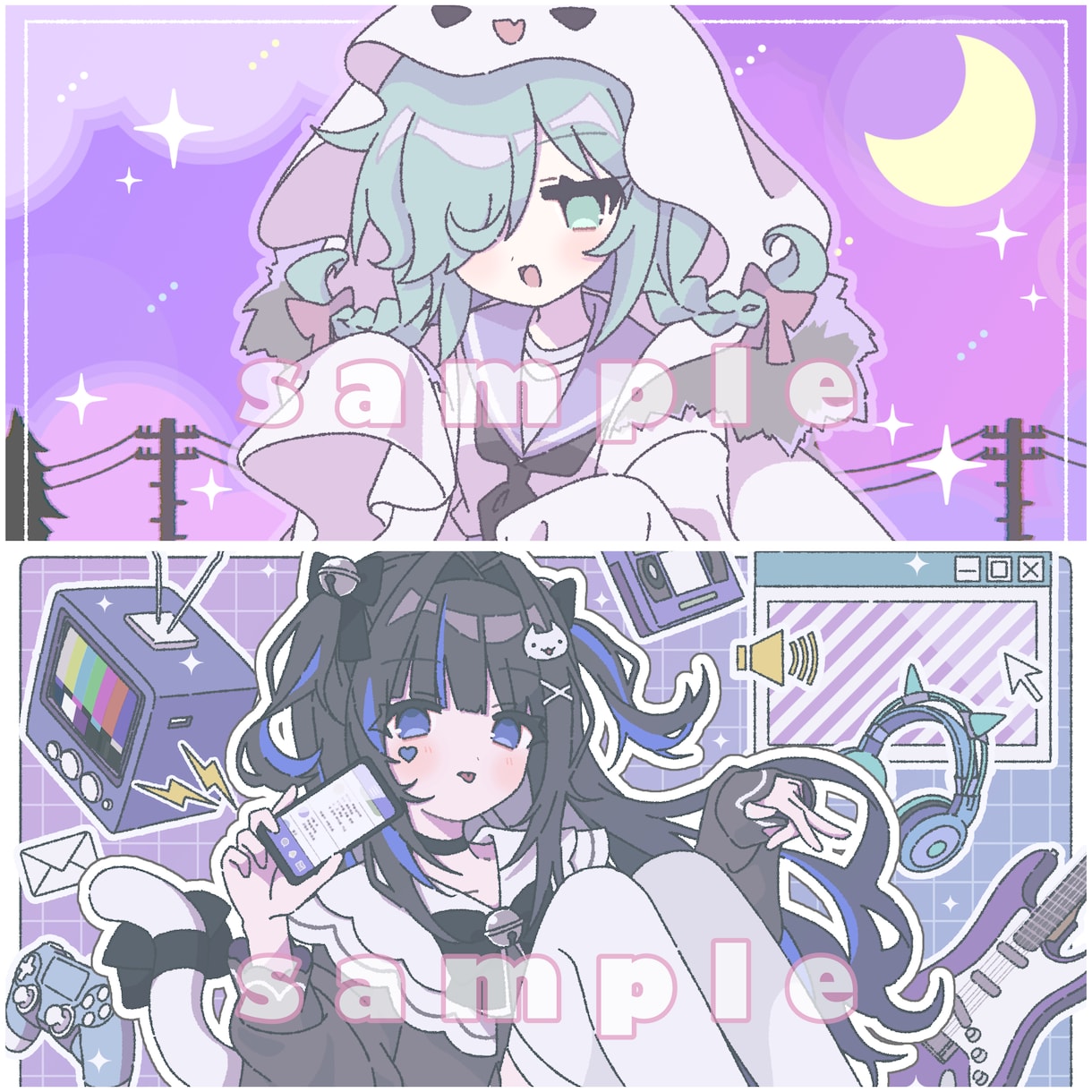 可愛いオリジナルイラストを制作いたします アイコンや動画用、MVなどにご活用ください！ イメージ2