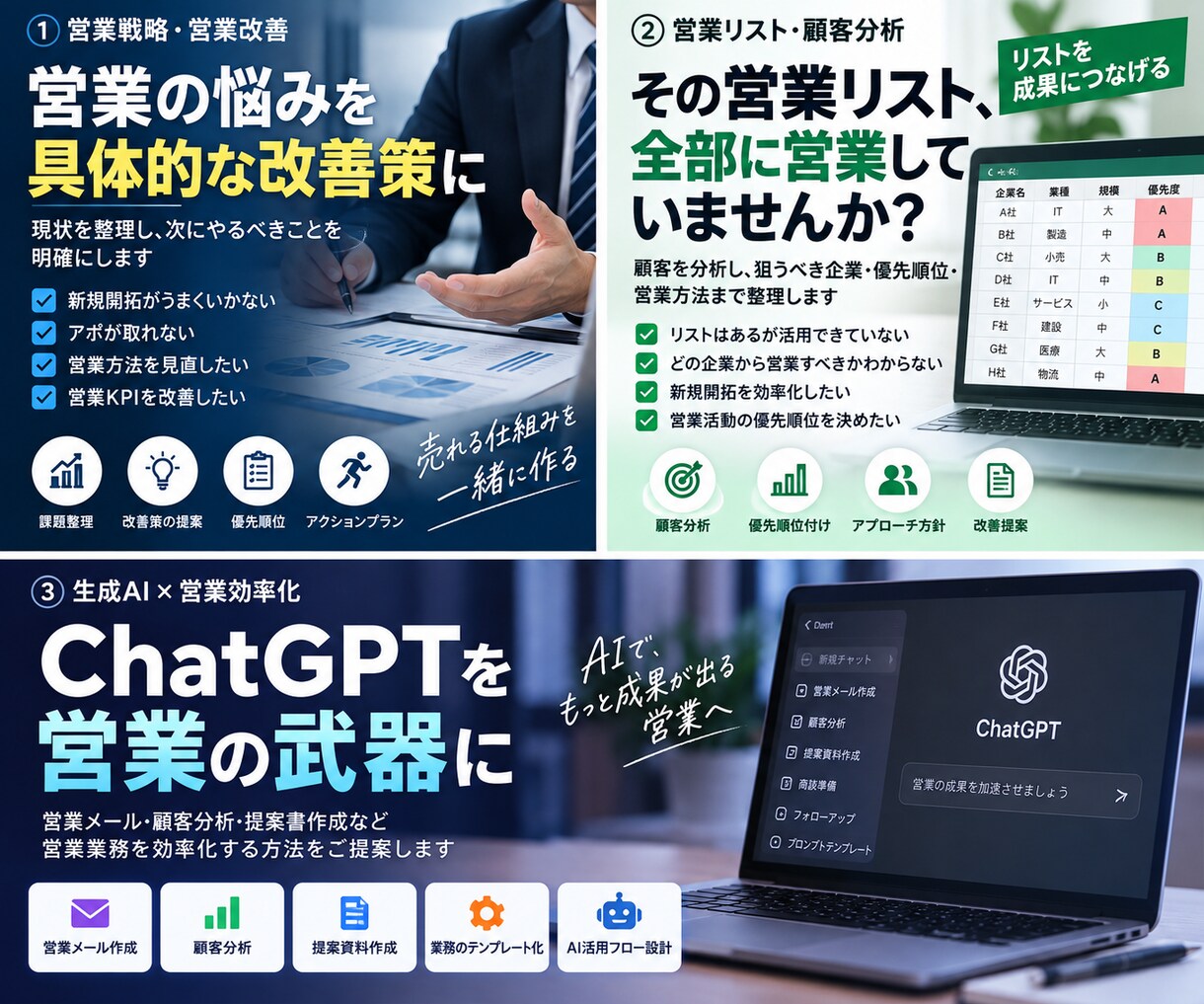 生成AIを活用し営業業務を効率化します 「AIを使うけど、何から始める？」を業務に落とし込みます イメージ1
