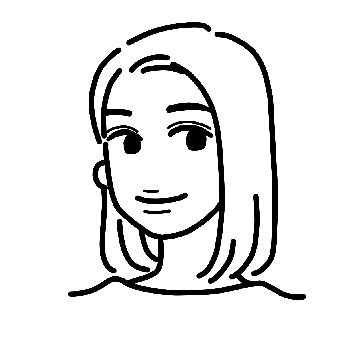 雰囲気似せ♪ゆるシンプルな線画の似顔絵描きます InstagramやLINEのアイコンに♡カラー対応可 イメージ5