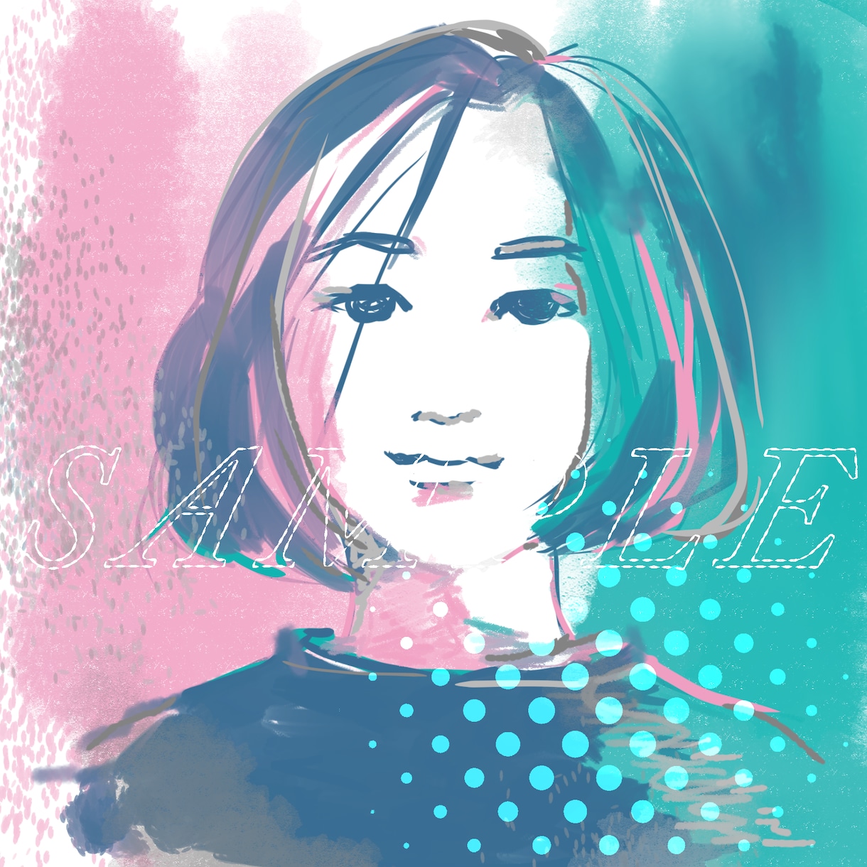 ４色で似顔絵アイコン描きます SNSなどでアートでオシャレなイメージつくりましょう！ イメージ2