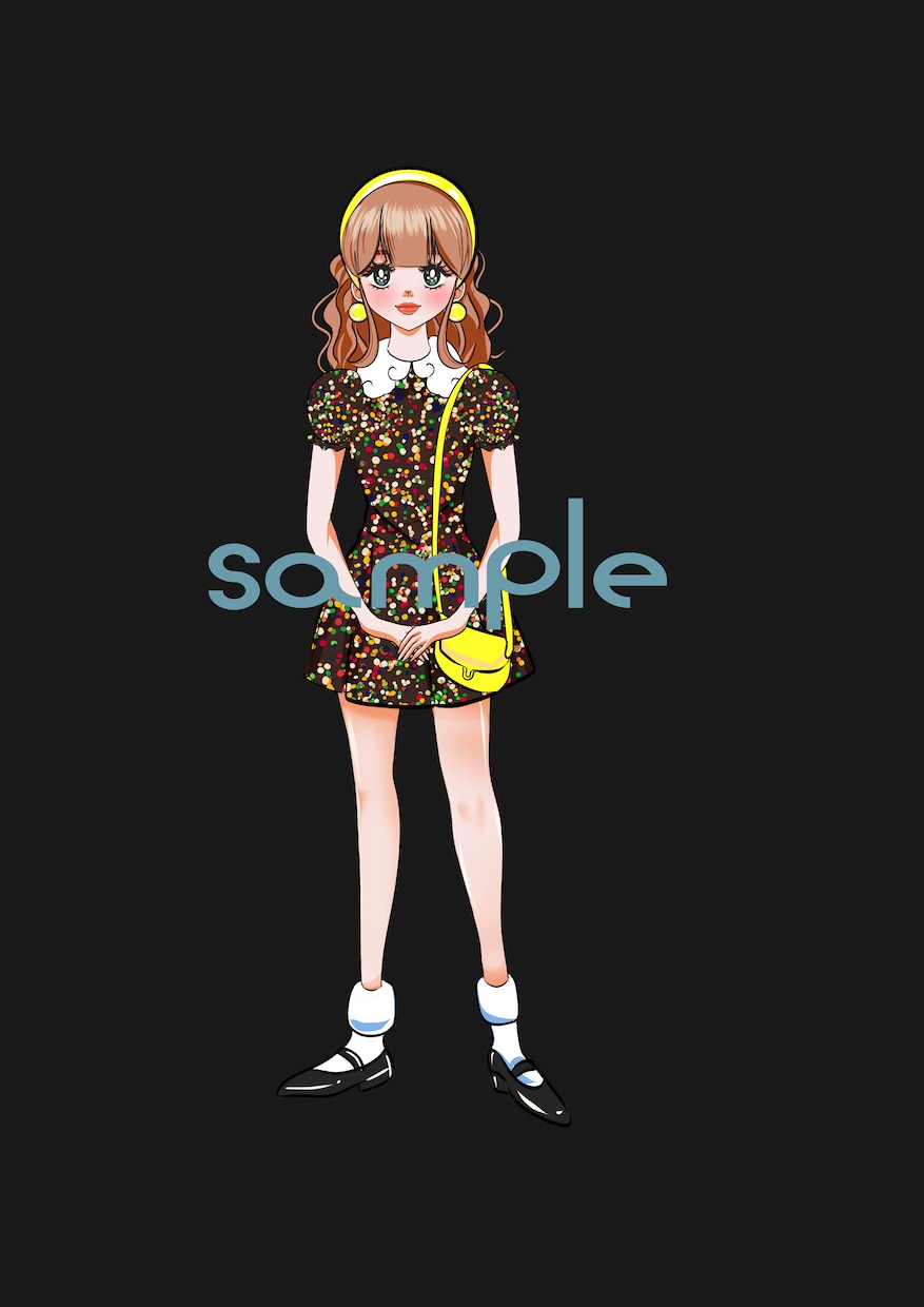 理想のレトロなVtuber用イラスト描きます 昭和の少女漫画っぽいキャラにします！現代アニメ風もOKです！ イメージ2