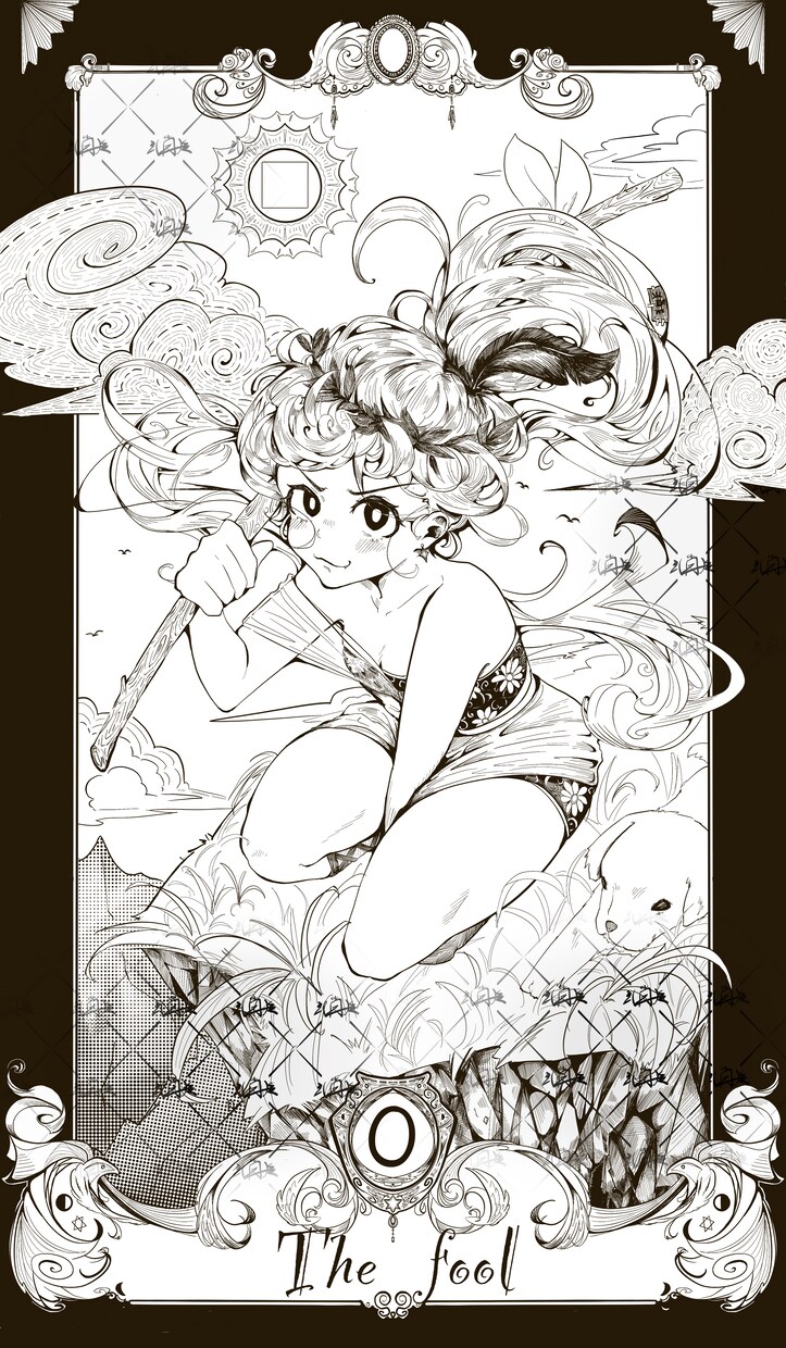 タロット　ポーカーみたいなカードをデザインします 基本モノクロですが、色付きなど具体的な要求は相談必要です イメージ1