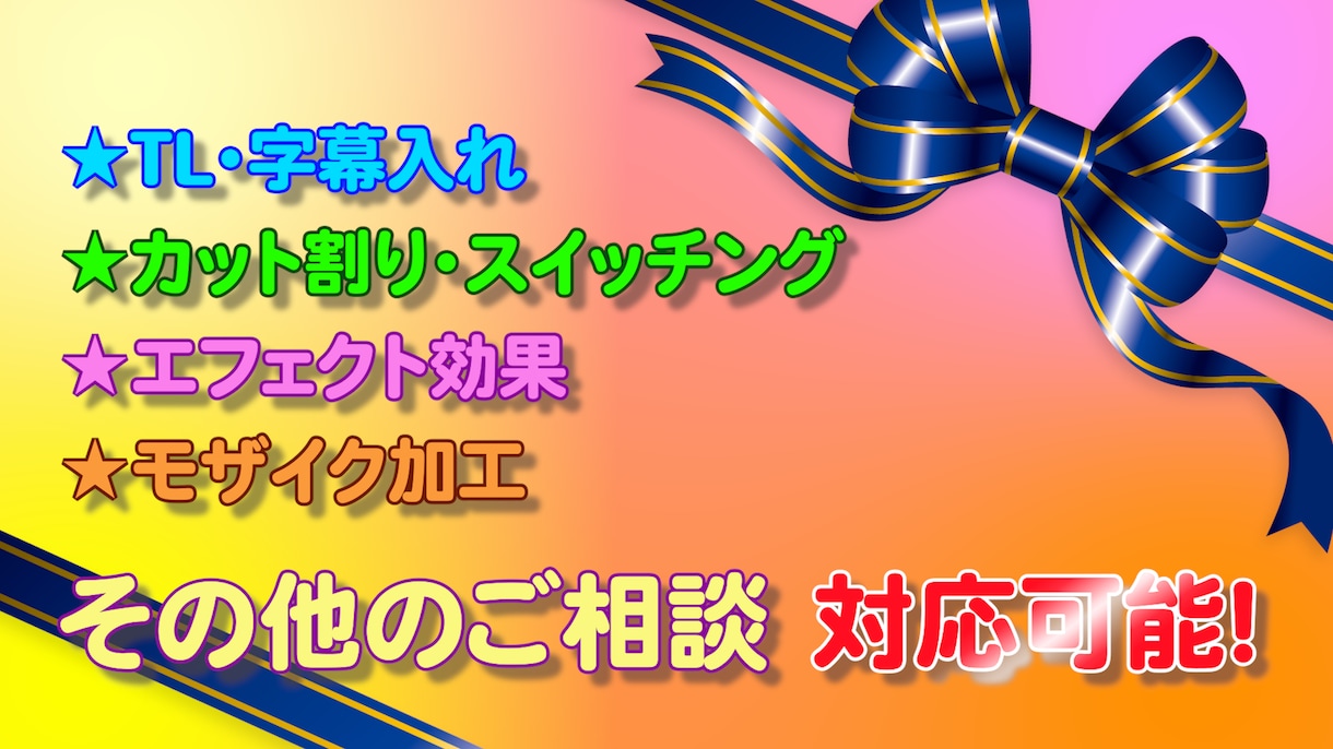 YouTube等の動画編集承ります 【修正回数無制限】【格安】【スピード重視】 イメージ2