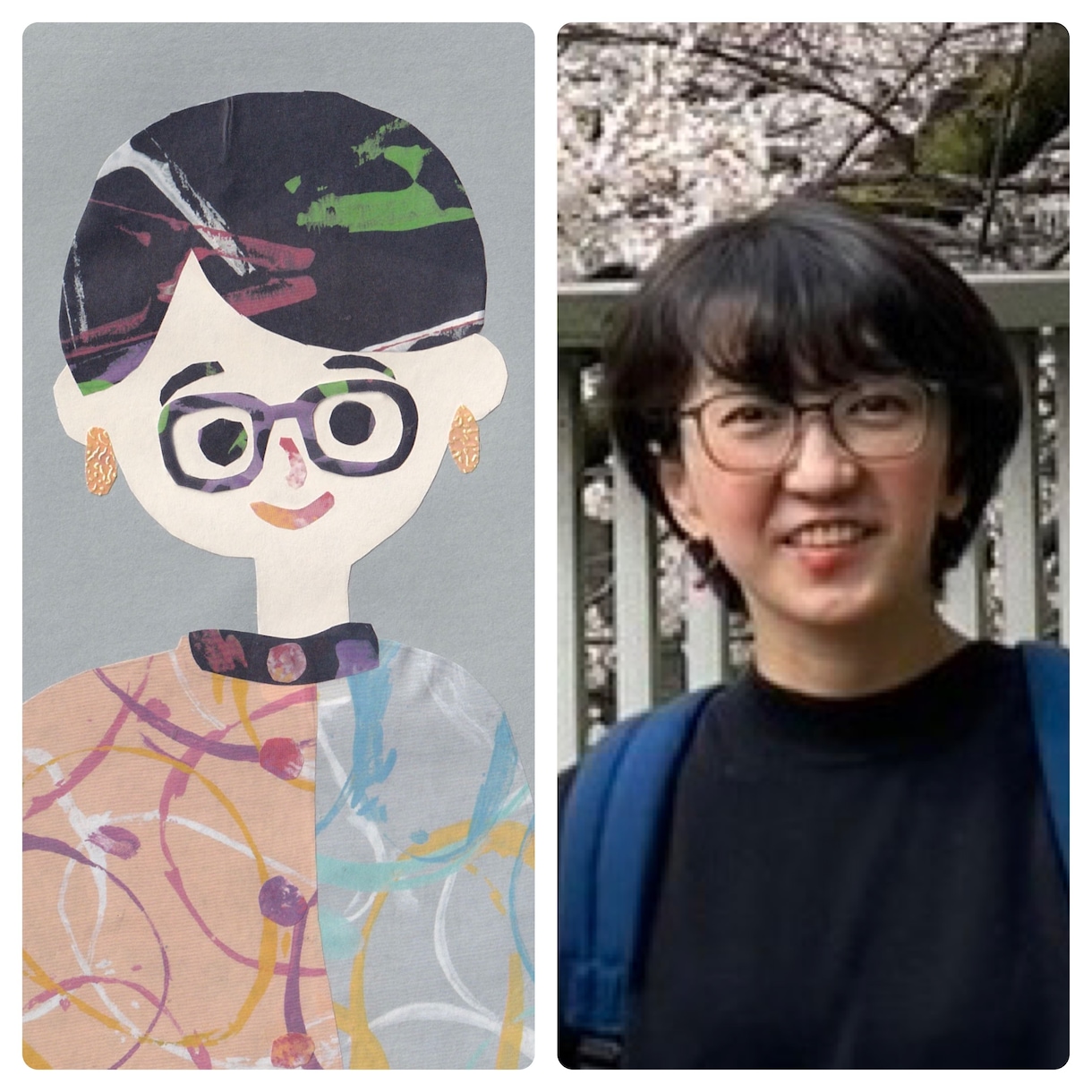 なかなか見ない？！貼り絵で可愛い似顔絵作ります プレゼントや記念日のお祝いにも！温かみのある貼り絵似顔絵 イメージ4