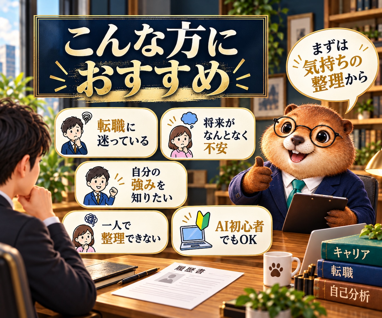 キャリア相談AIで自己分析と将来設計を支えます 仕事/キャリア/経歴/将来を整理！次の一歩を明確に イメージ4