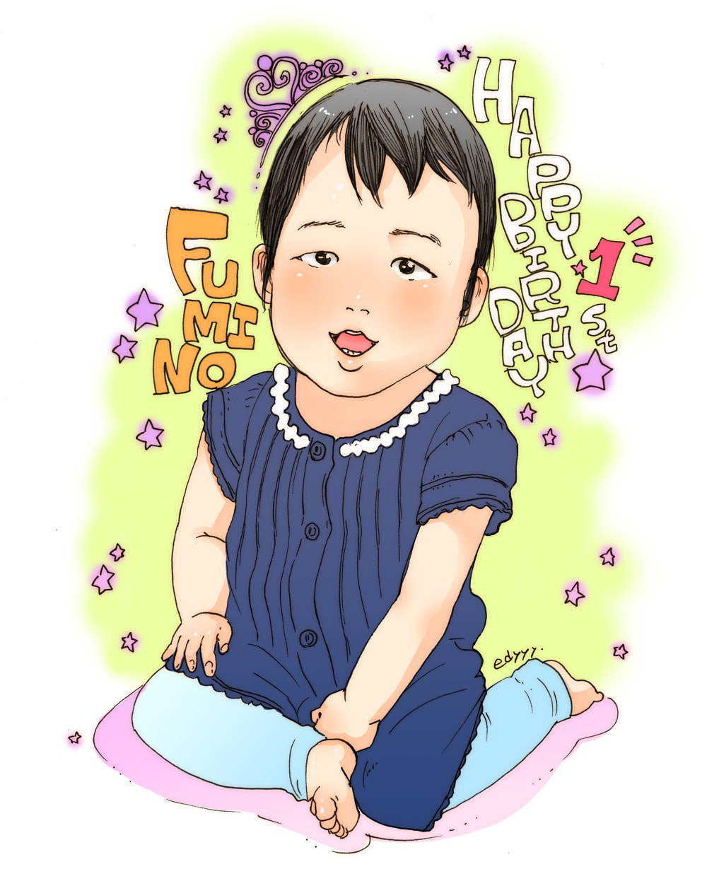 【お誕生日祝い】赤ちゃんの似顔絵描きます！ イメージ2
