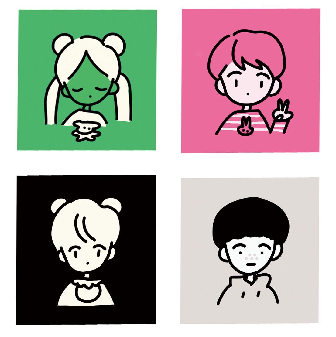 シンプルな似顔絵イラストを描きます SNSアイコンやプレゼントにおすすめ！ イメージ3