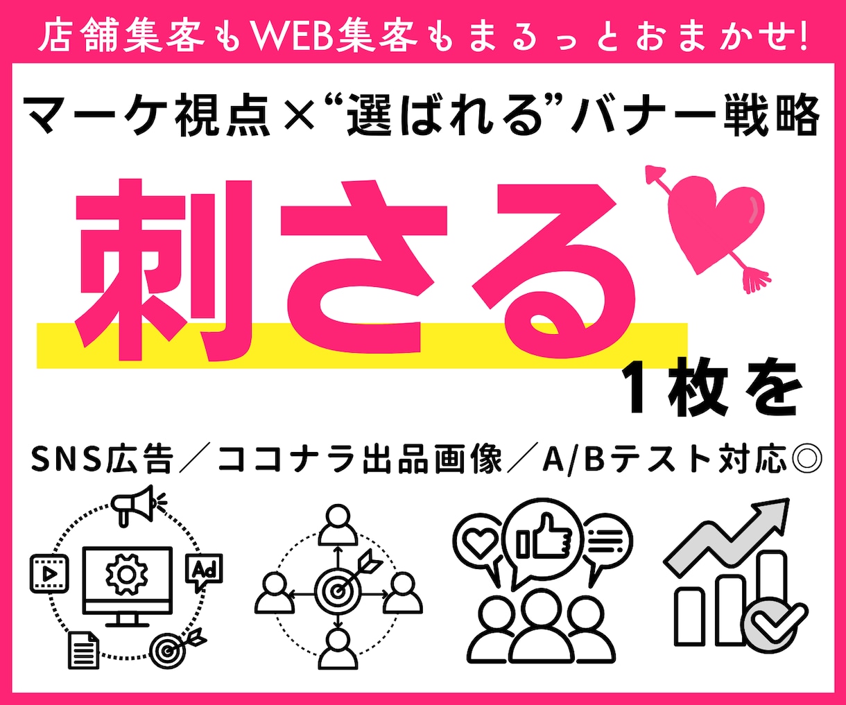 SNS広告バナー＆ココナラ画像・ヘッダー制作します マーケ視点の「売れる！伝わる！」導線を意識したバナー画像作成 イメージ9