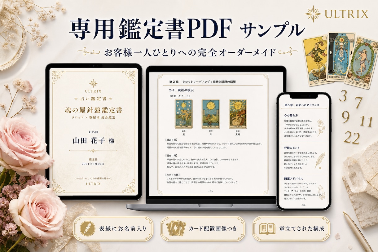 お守りPDF鑑定書｜彼の本音と未来を読み解きます 読み返せるお守り鑑定書PDF│ヘキサグラムで本音を本格鑑定 イメージ4