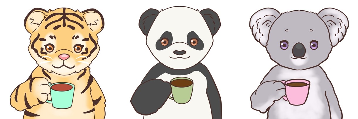 カラフルでかわいい動物のミニキャラ描きます SNSアイコンやオリキャラとしてどうぞ！ イメージ3