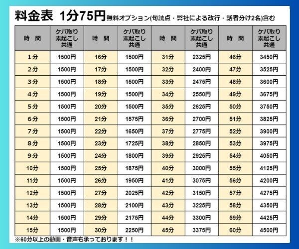 ３時間で納品！動画・音声文字起こしいたします 先着10名1分50円！元学校講師が「爆速」「丁寧」に納品！ イメージ8