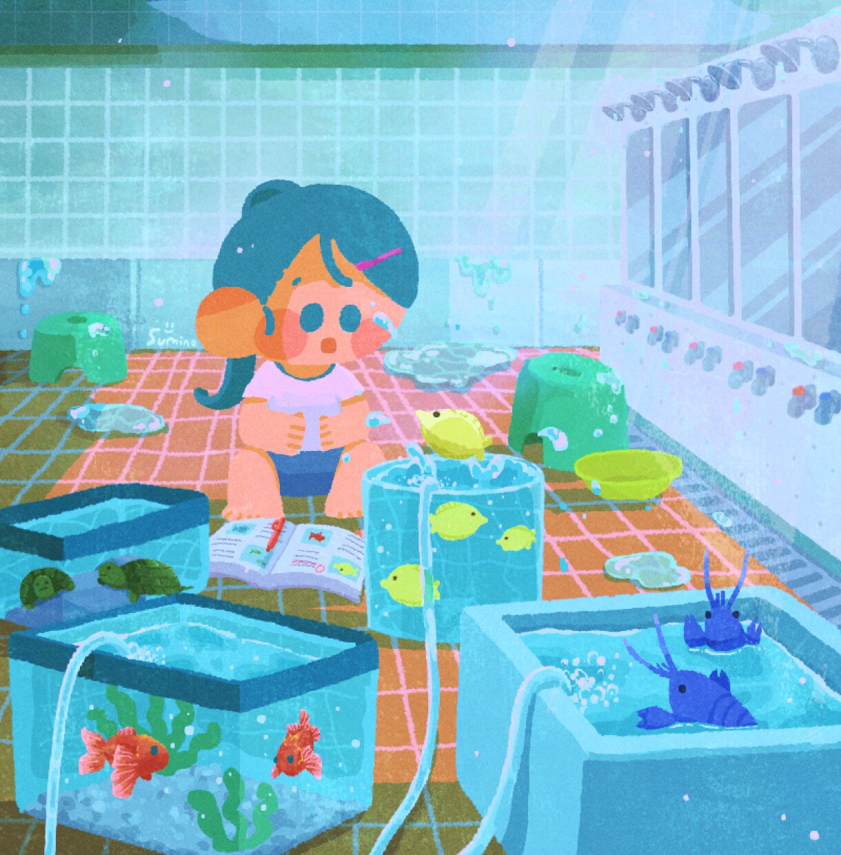 背景込みの絵本調のゆるくカラフルなイラスト描きます MV・キービジュ・商品などに｜背景あり・キャラクターのみなど イメージ4