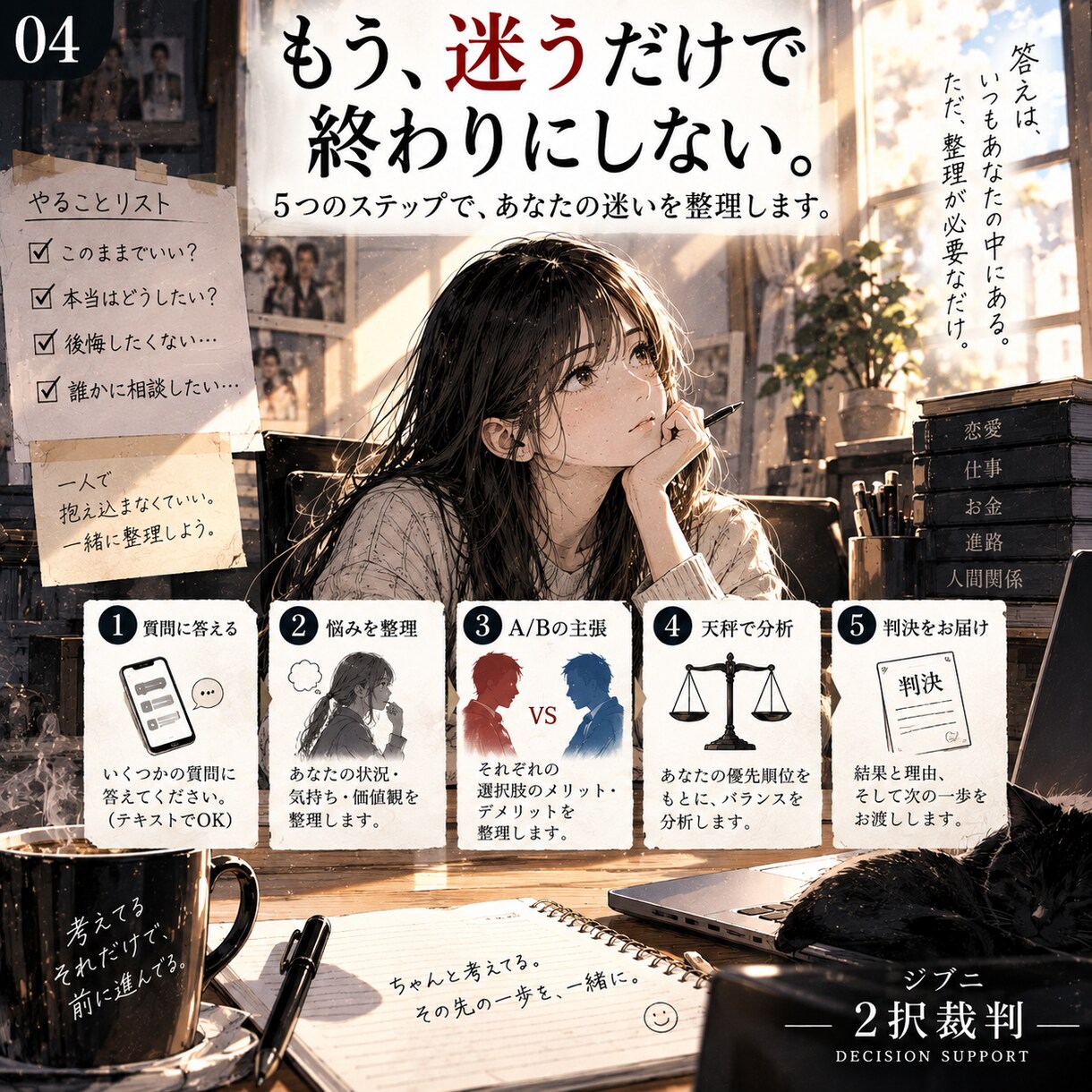 決められない「AかB」を2択裁判にかけます どっちにも理由がある。だから、決められない。 イメージ4