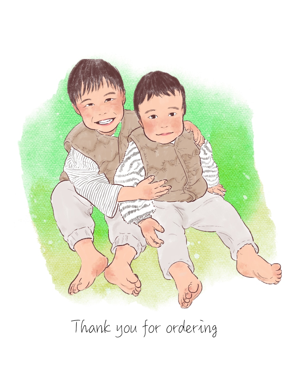 何年後も見返せる優しいタッチの似顔絵をお描きします お子様の成長記録をアイコンや贈り物で笑顔溢れる毎日に◎ イメージ4