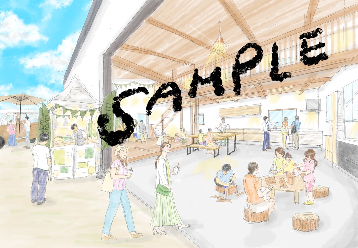 スケッチブックにて手描きパースの制作をいたします センス良いステキな空間づくりのお手伝いをいたします！ イメージ3