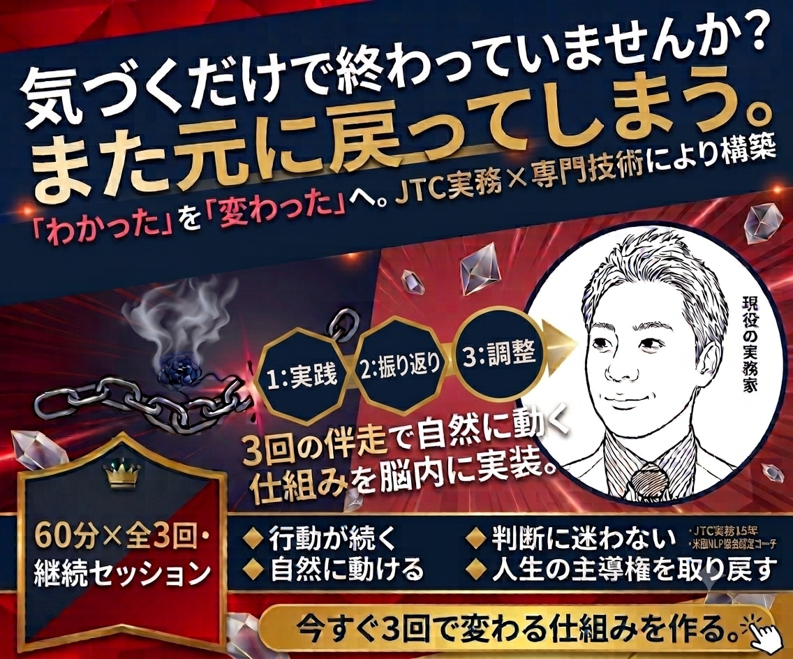 大企業総合職の脳内整理。自然に動く仕組みを創ります 「わかった」を「変わった」へ。JTC実務×専門技術により構築 イメージ1