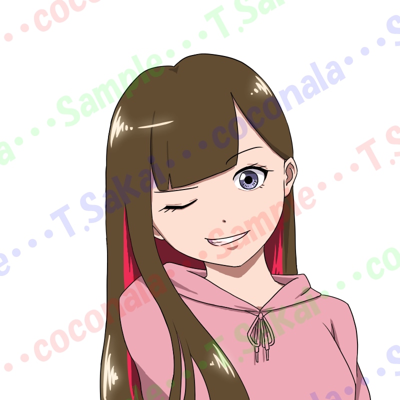 シンプルなアニメ調のSNSアイコン制作します 商用利用OK！無料修正・ラフ提案は無制限！ イメージ2