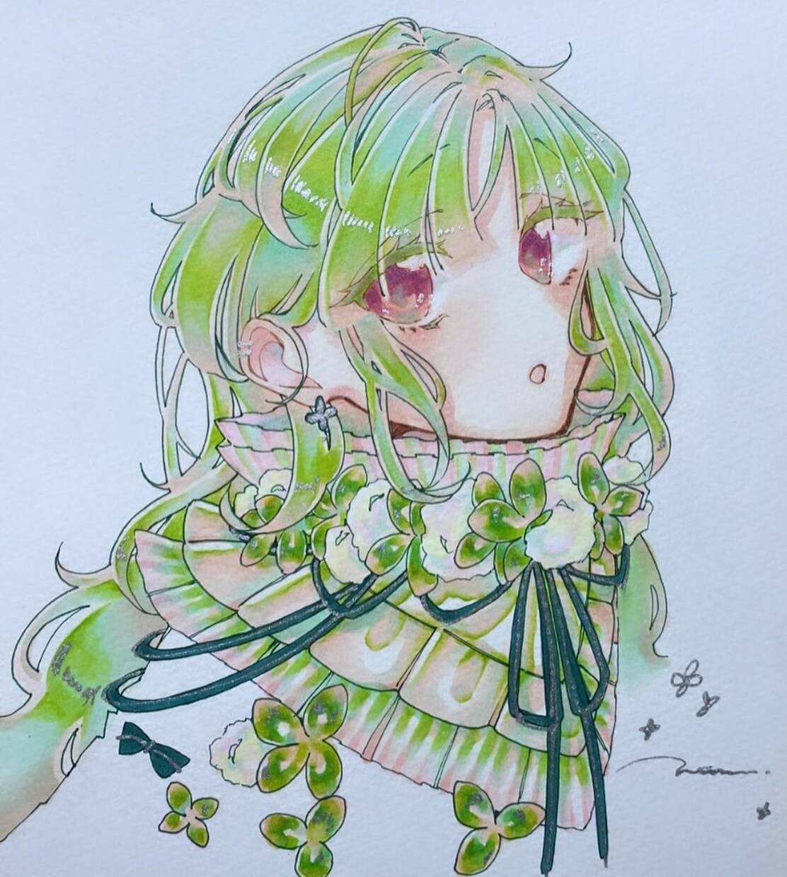MVやサムネなど服までこだわるイラストを提供します 少女漫画のような顔の人物にハイセンスな洋服を着せ制作します イメージ7