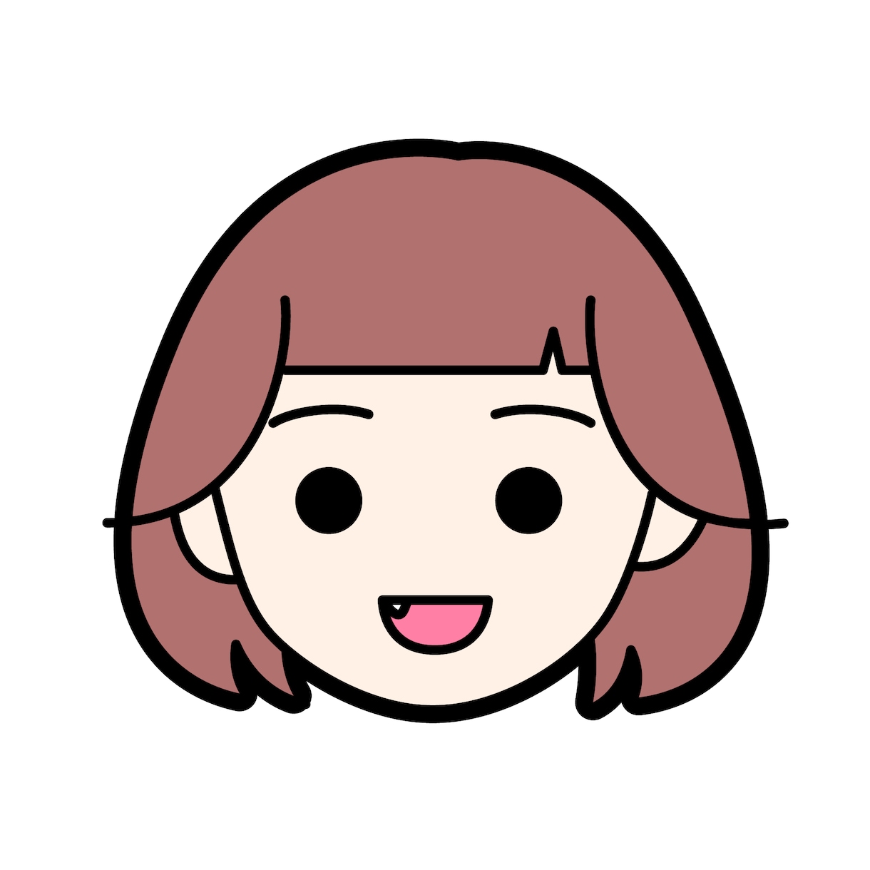 シンプルで伝わる！線画の似顔絵イラスト作成します 商用利用OK｜ブログ・SNS・名刺用イラストに。 イメージ2