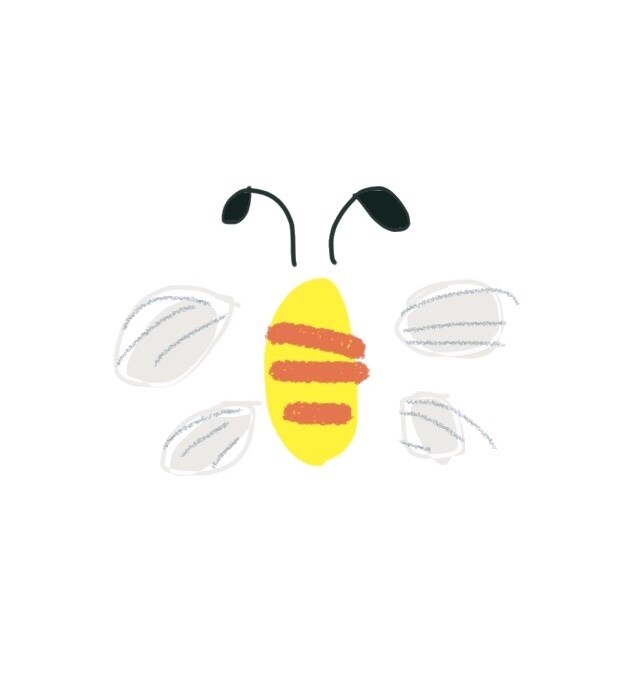 イラスト、デザイン等のデータになります ハチと花の2点セットになります。小さめです。 イメージ2