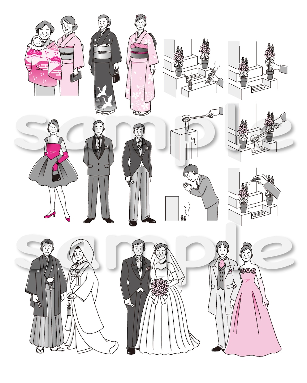 ファッション・冠婚葬祭に関するイラスト描きます 文章では伝えきれないコトをイラストで伝えます。 イメージ5