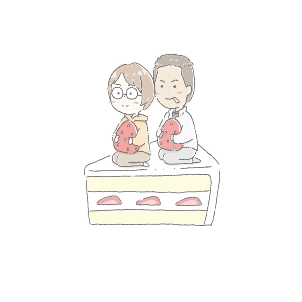 ゆるいイラストで似顔絵を描きます 3日〜7日以内に完成します。ステッカーにすることもできます！ イメージ6