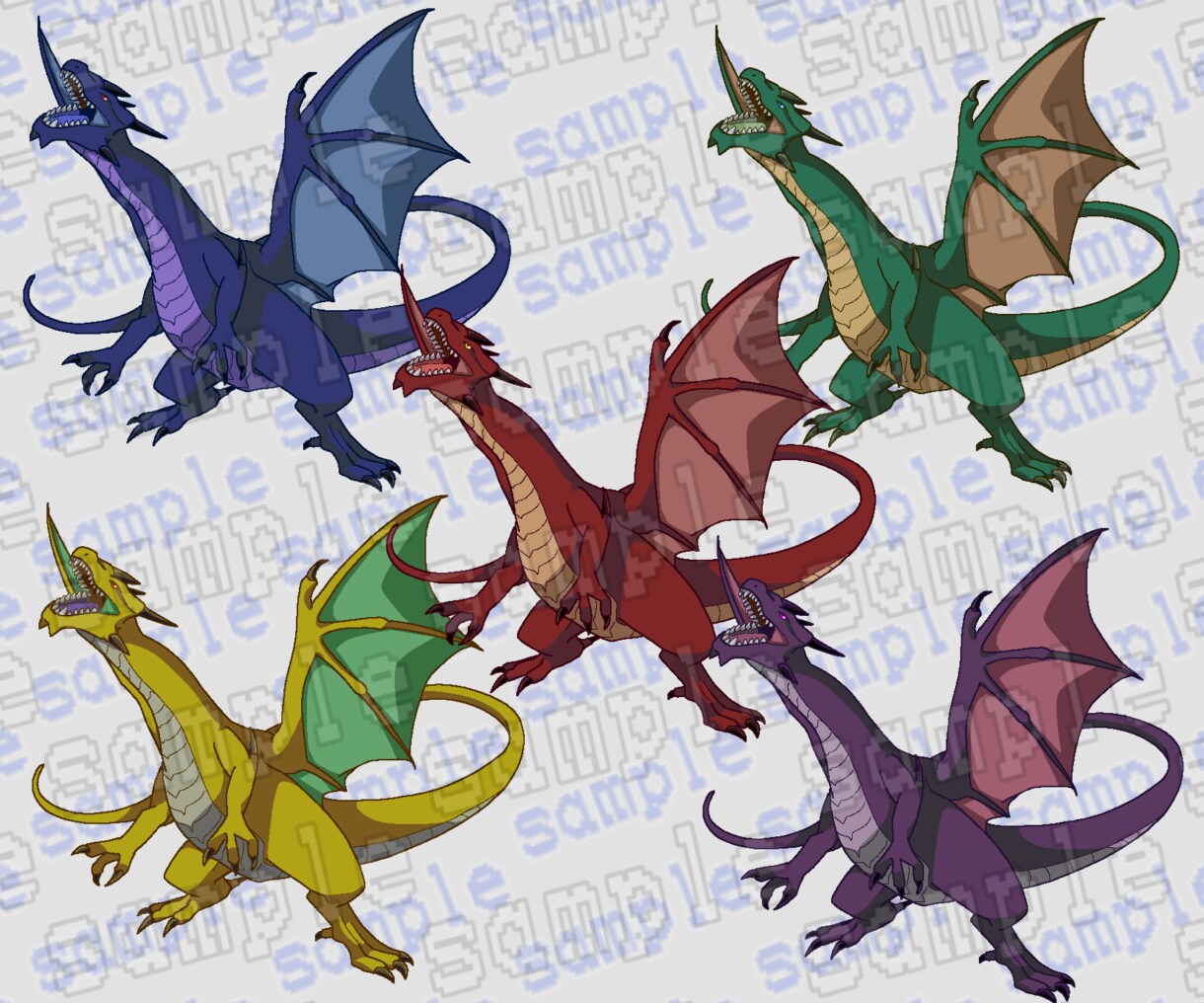 フリーゲームに使えるモンスターの立ち絵を売ります シンプルでゲームでの使いやすさを重視した立ち絵です イメージ4