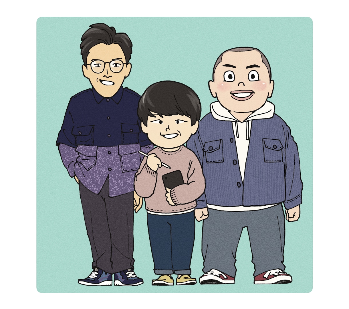 ポップなデフォルメで全身似顔絵を描きます 「らしさ」をいっぱい詰め込んだ、唯一無二の似顔絵です！ イメージ2