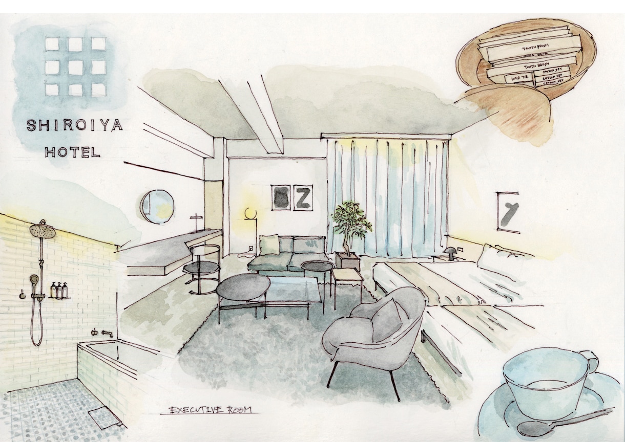 住宅や建築の手描きパースを作成します 建築士が描く美しい線と水彩のあたたかみを活かしたパースです！ イメージ4