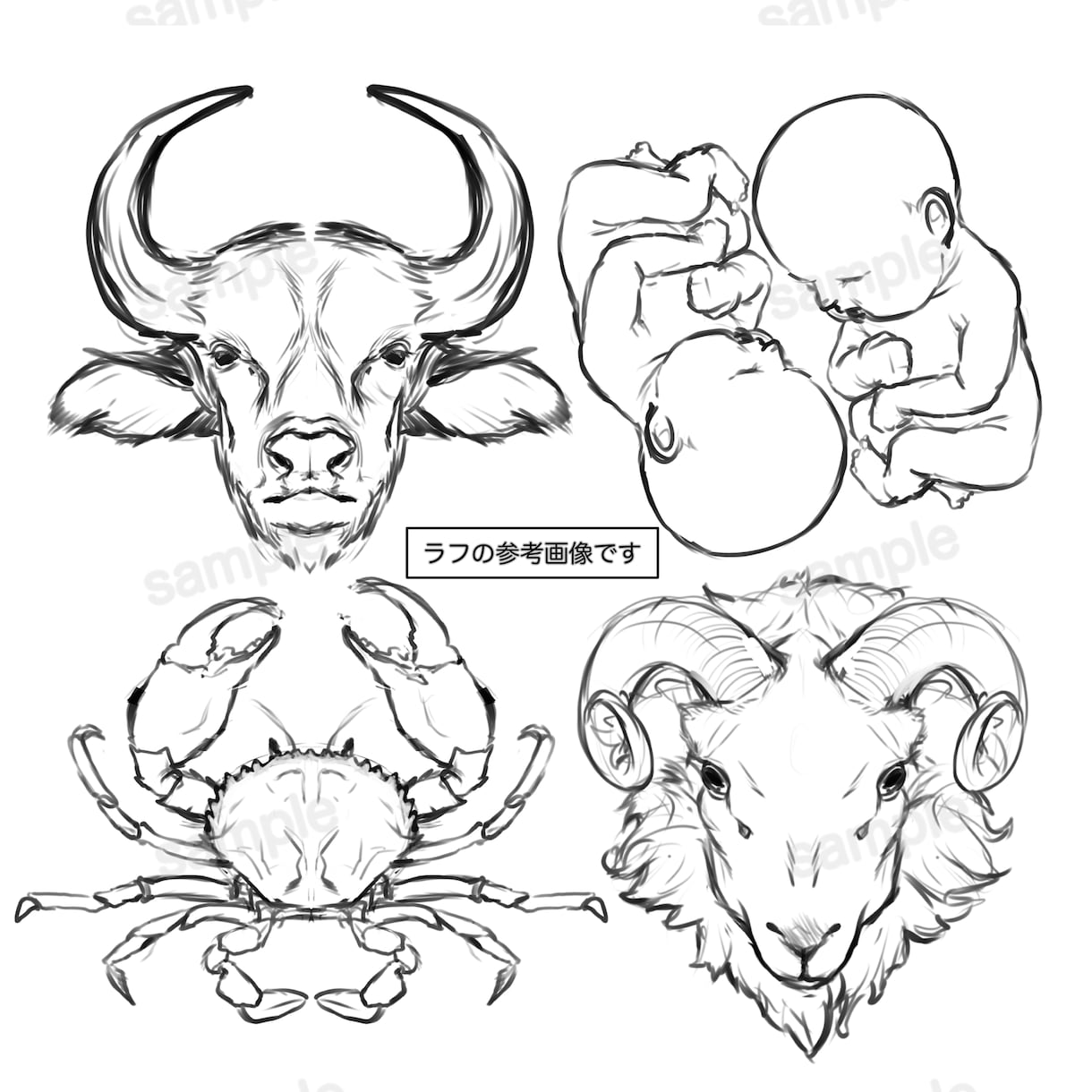 SNSアイコンやタトゥーデザインなど描きます ひと目で残る神秘的な表現で個性を表現しませんか。 イメージ6