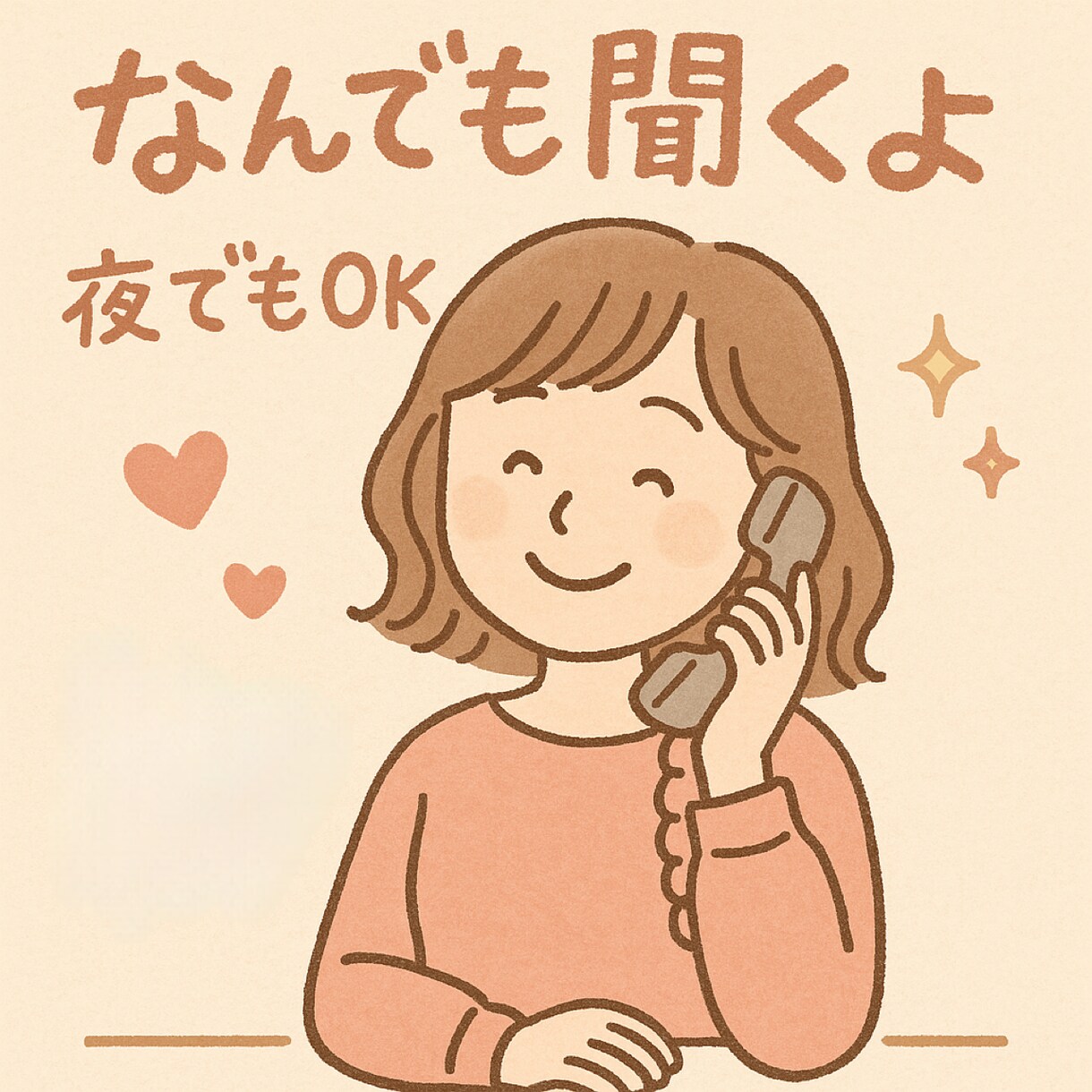 お試し1分でもOK！色んな話し相手にます あなたの味方です。愚痴も相談もご飯のお話もなんでも聞きます イメージ1