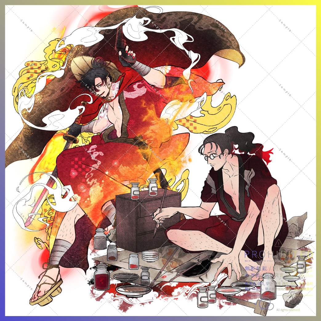 立ち絵-和風塗り-制作します バストアップ・膝上・全身まで！ イメージ3