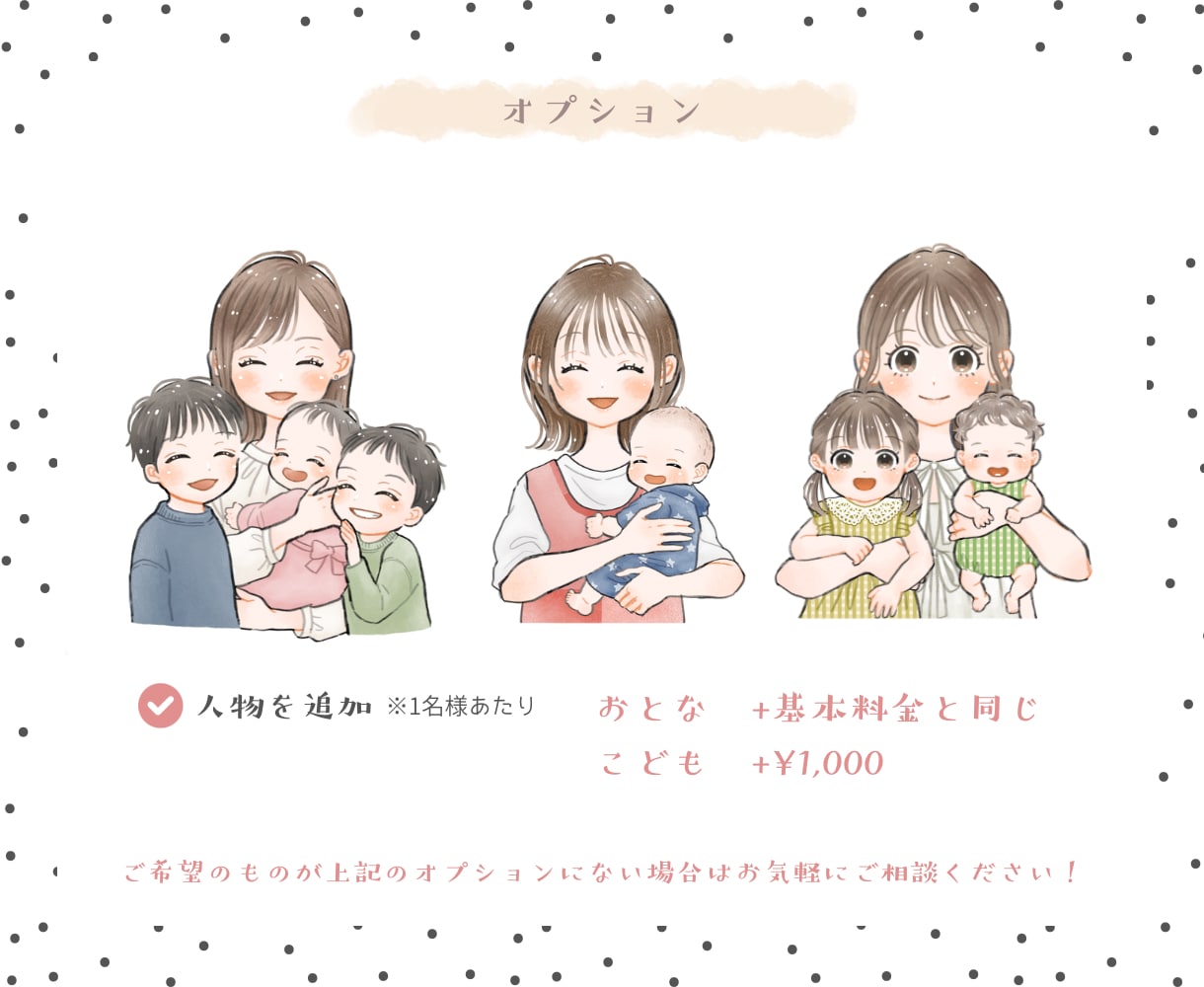 やさしいタッチ♪可愛い正面or斜めアイコン描きます 色んなテイストの可愛いアイコンをご提供 イメージ4