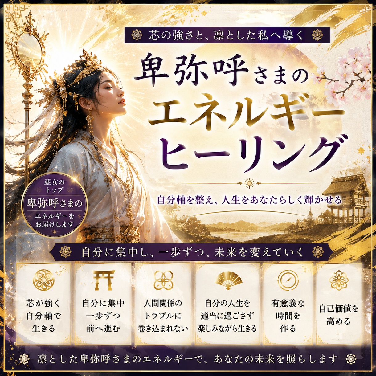 卑弥呼さまの力で自分軸を整えます 周りに振り回されず、私の人生を歩きたいあなたへ イメージ2