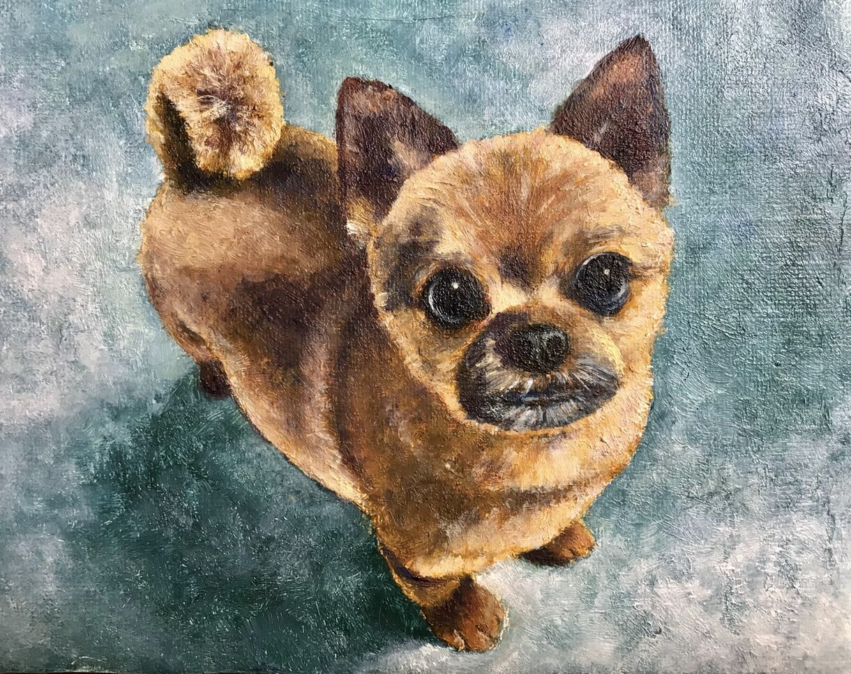 残したいペットの姿を油絵キャンバス原画で届けます 油絵の深みとリアルな描写で家族記念やプレゼントを制作。 イメージ4