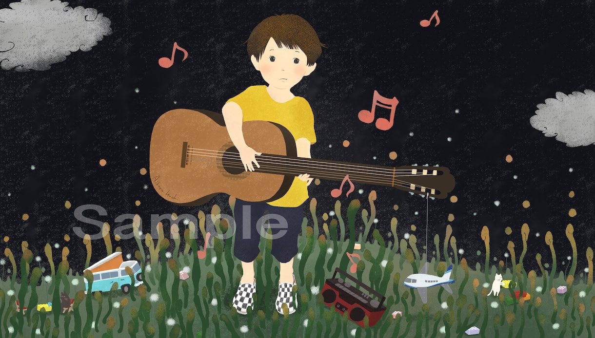 物語感有り！絵本風手描きタッチのイラスト描きます 商用利用ok／出版物の挿絵にも。 イメージ9
