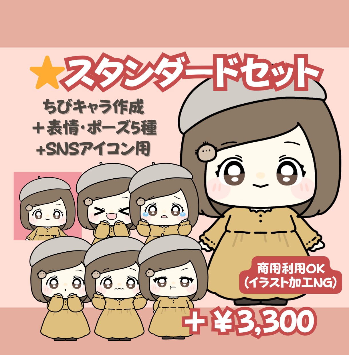 配信やブログに♪ゆるかわデフォルメキャラ制作します 表情豊かなキャラであなたの活動をもっと楽しくかわいく！ イメージ3