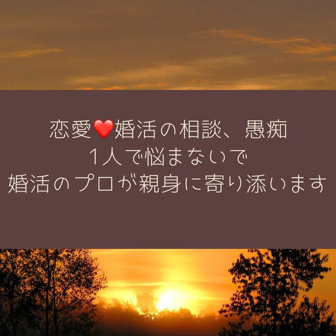 恋愛、婚活、その他のお悩み愚痴相談お受け致します 結婚相談所代表がこれまで経験を活かしてサポート致します。 イメージ6