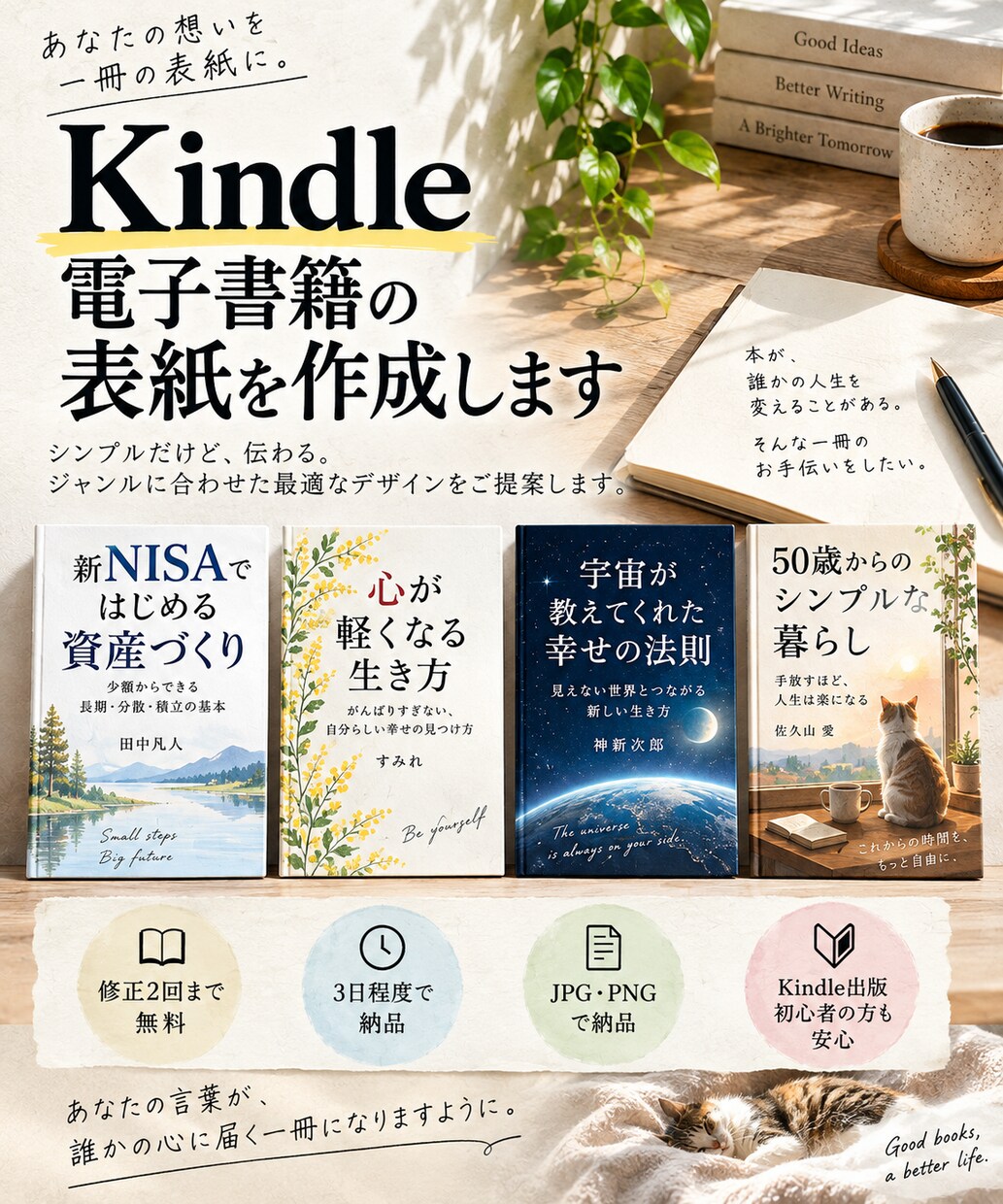 Kindle電子書籍の表紙を作成します 読まれる・伝わる表紙を丸投げで制作 イメージ4
