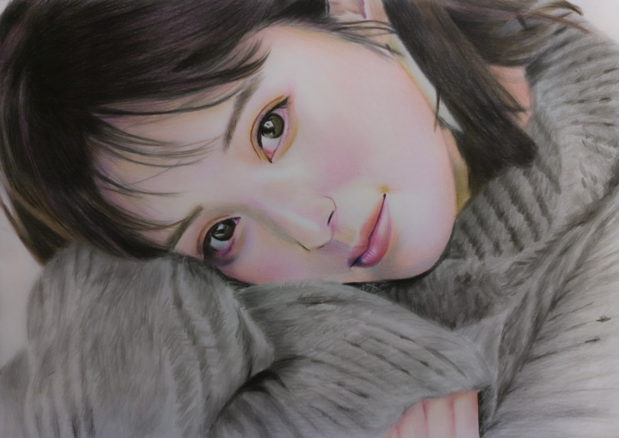 リアル似顔絵を色鉛筆で手描きします ☆原画送付あり☆色鉛筆で温かみのある雰囲気に イメージ9