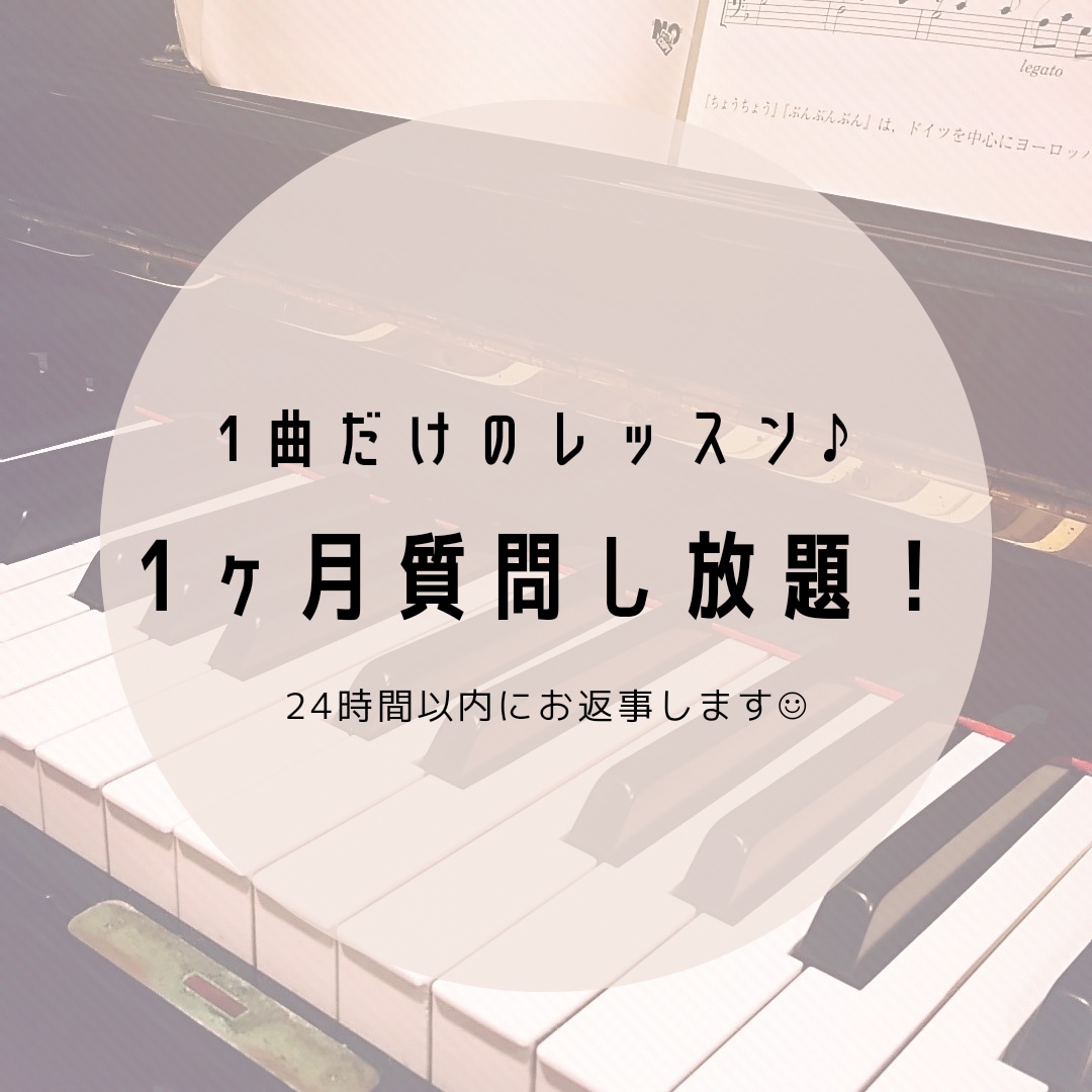 1ヶ月間ピアノのレッスンをします 忙しくてもOK！1ヶ月間何度でもお返事します！ イメージ1